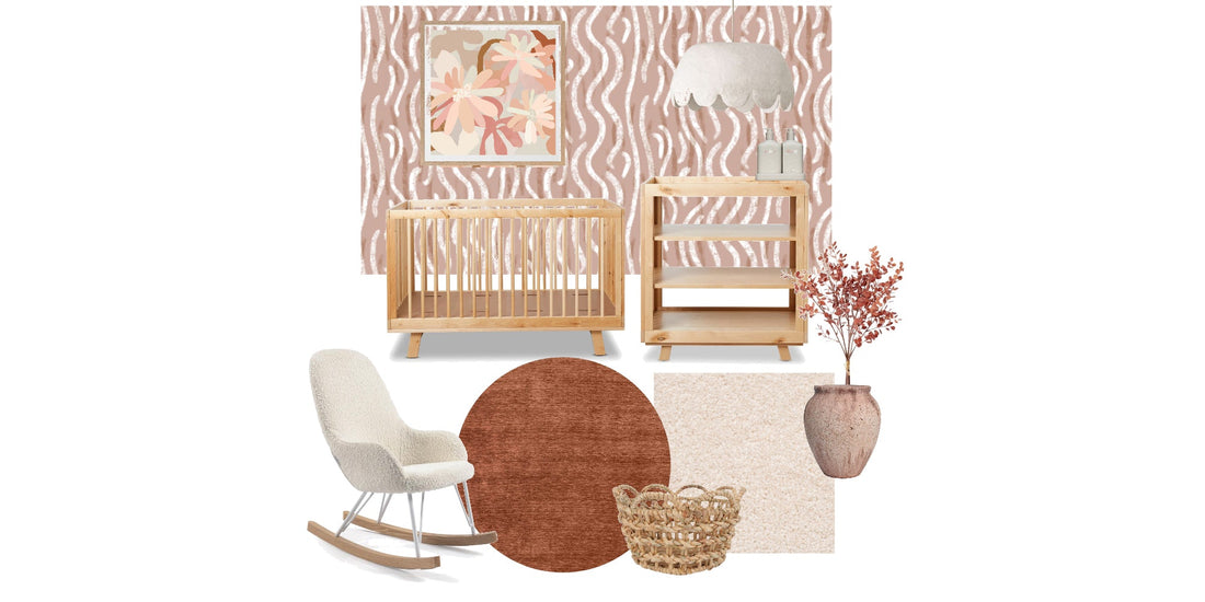 Cozy Boho Wallpaper for a Chic Nursery