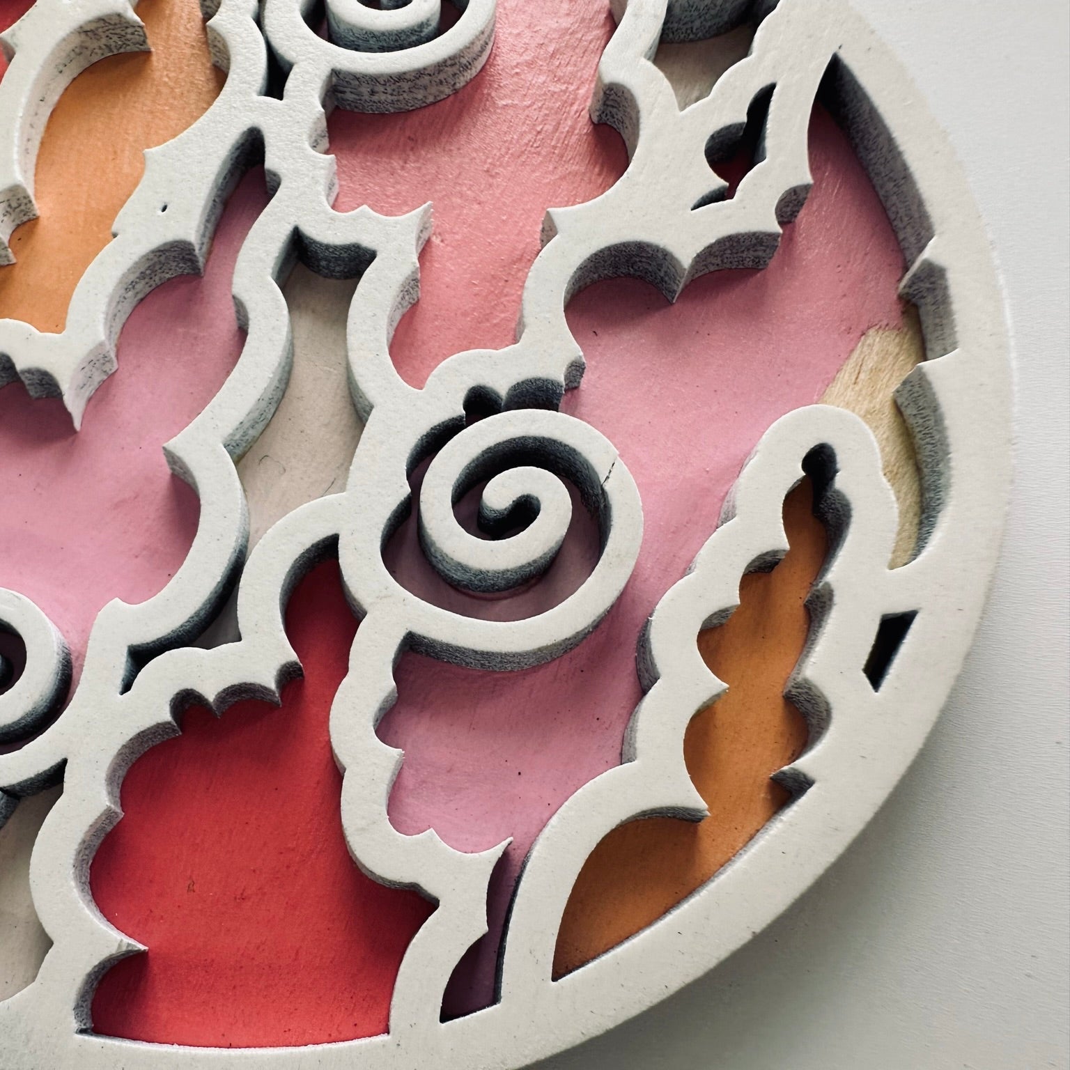 Decorative coaster on a white background